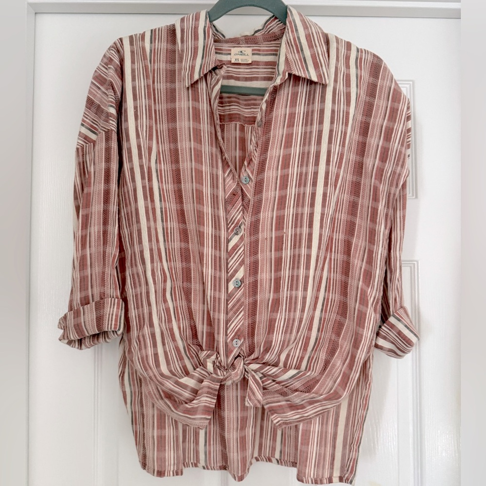 NWOT O’Neill button up long sleeve top XS